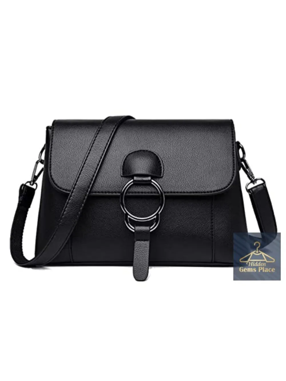 Vegan Leather Crossbody Bag Hobo Tote Multi-pocket Shoulder Satchel Purse